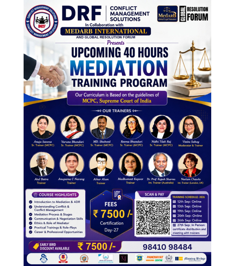 40 Hours Mediation Training Program